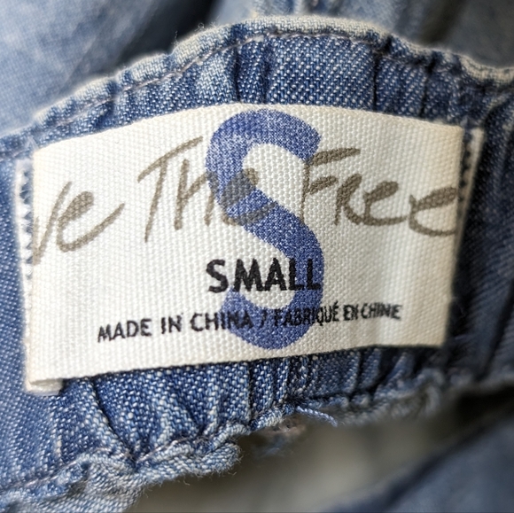 Free People Halter Denim One Piece - Picture 5 of 5